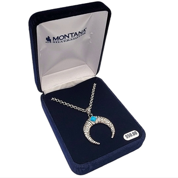 Montana Silversmiths Women’s Eye In The Sky Crescent Necklace NEW! - Picture 2 of 11